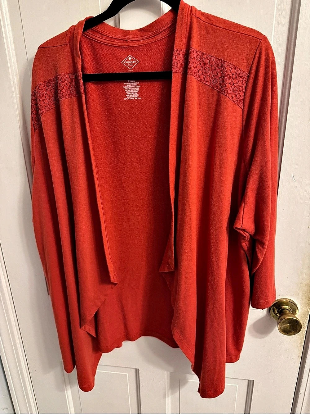 St. John's Bay Red Cardigan Size 3X Like New